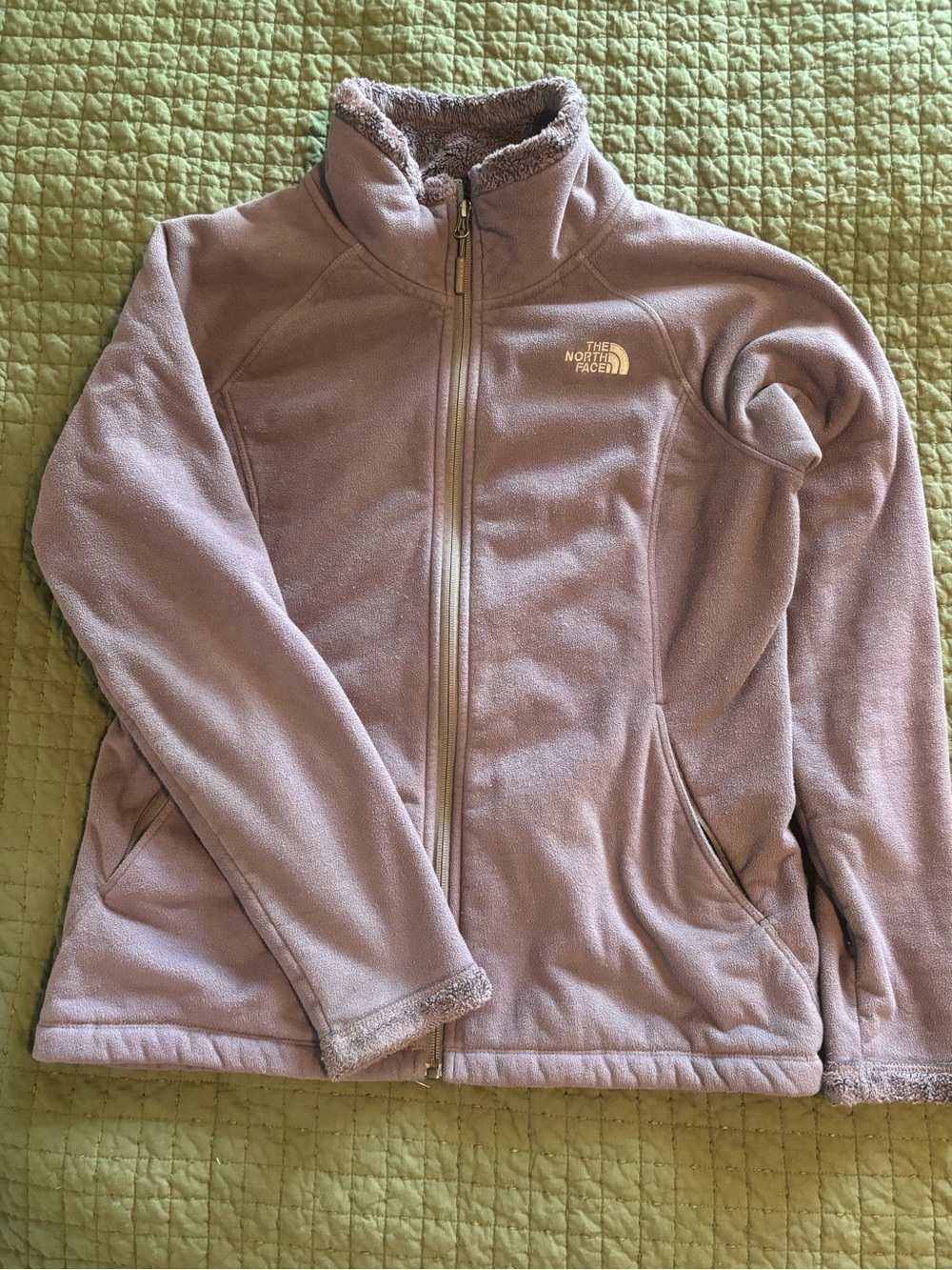 The North Face Lavender Full-Zip Kids Fleece Jacket